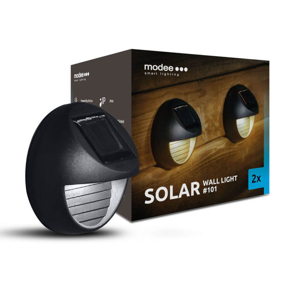 Solarna LED zidna svjetiljka 101, 2 komada