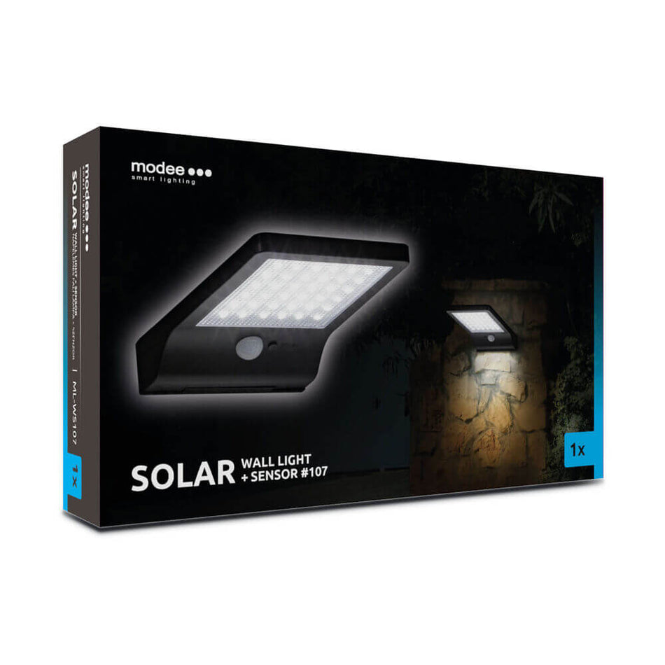 Solarna LED zidna svjetiljka 107 sa senzorom pokreta