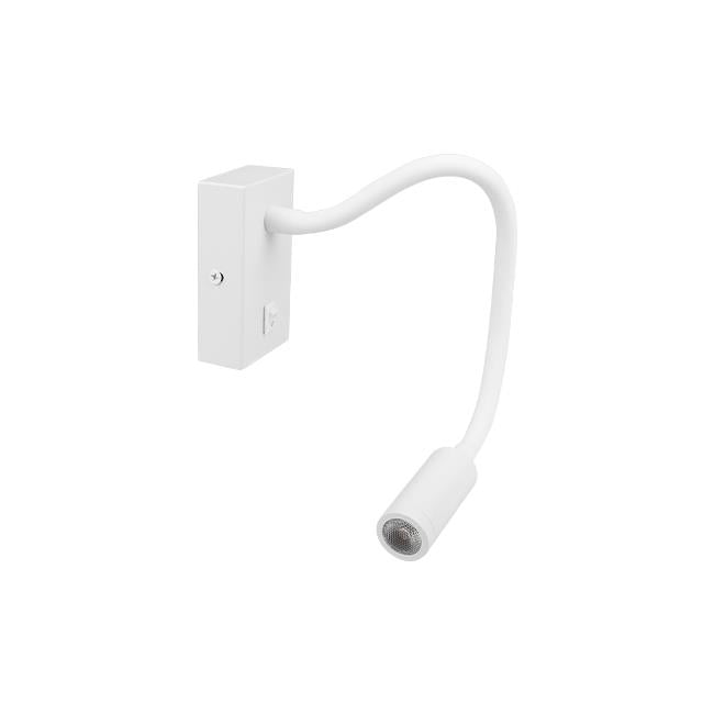 zidna lampa za čitanje bijele boje