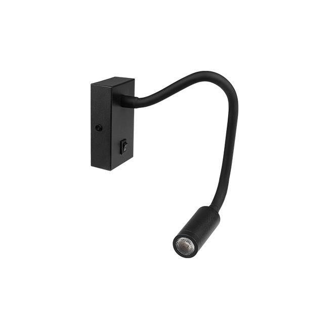 zidna lampa za čitanje crne boje