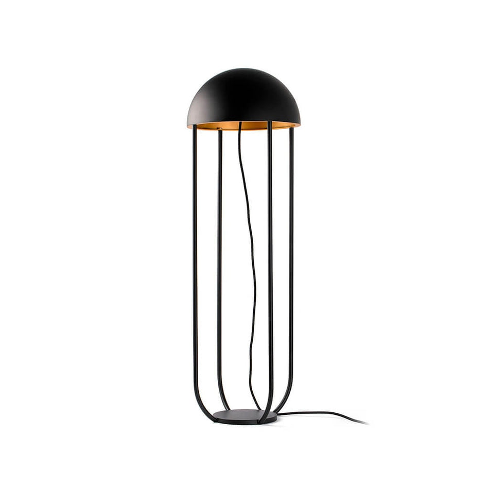 Jellyfish LED dizajnerska crno-zlatna podna lampa - Faro