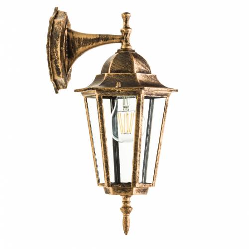 Rustikalna lampa zlatna