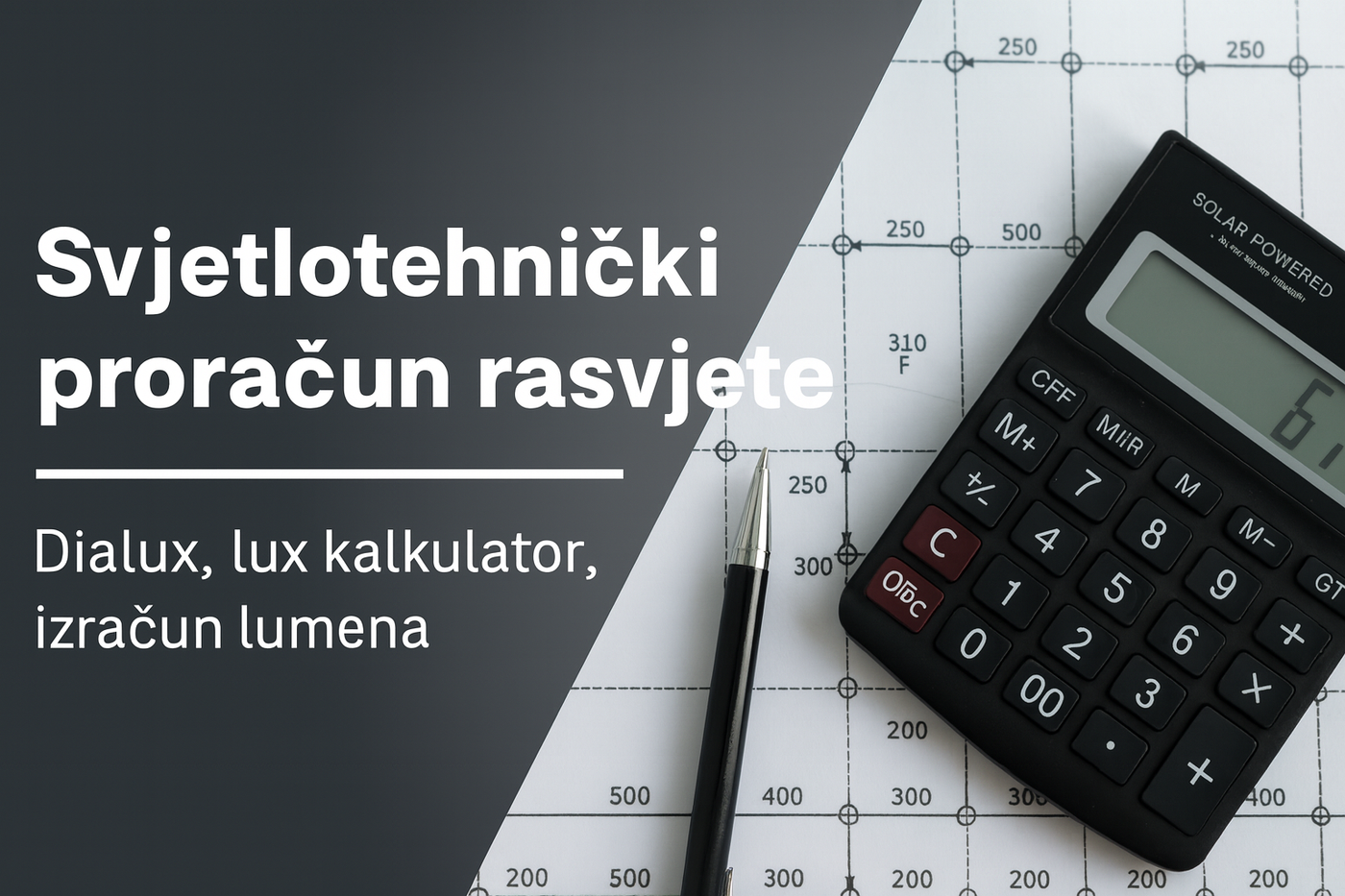 Svjetlotehnički proračun rasvjete - Lustre