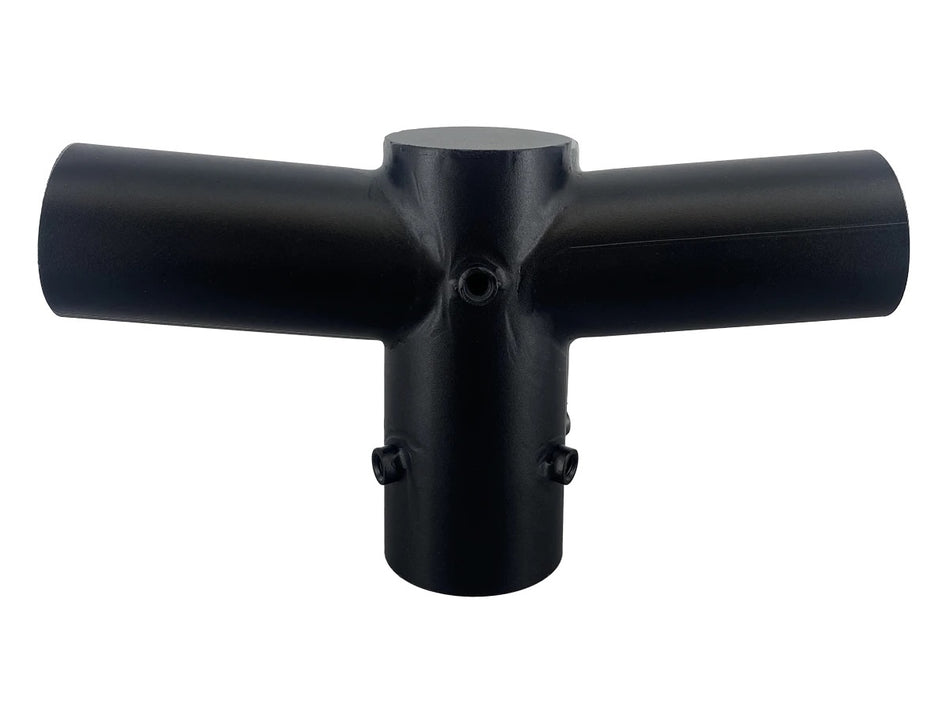 nosač za montažu 2 svjetiljke na rasvjetni stup - crne boje