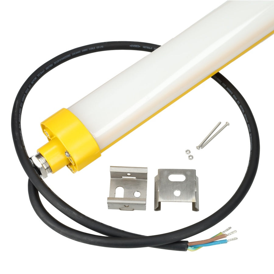 Atex led lampa snage 80w dužine 150cm žute boje - sa priborom za montažu