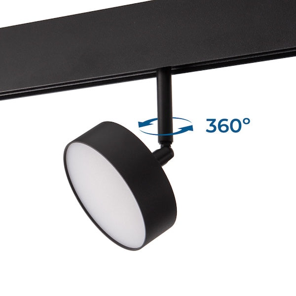 kružna led svjetiljka za magnetnu rasvjetu - snage 12w - osram led - prikaz rotacije 360 stupnjeva