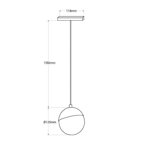 magnetna tračna rasvjeta kuglasta viseća dimenzije