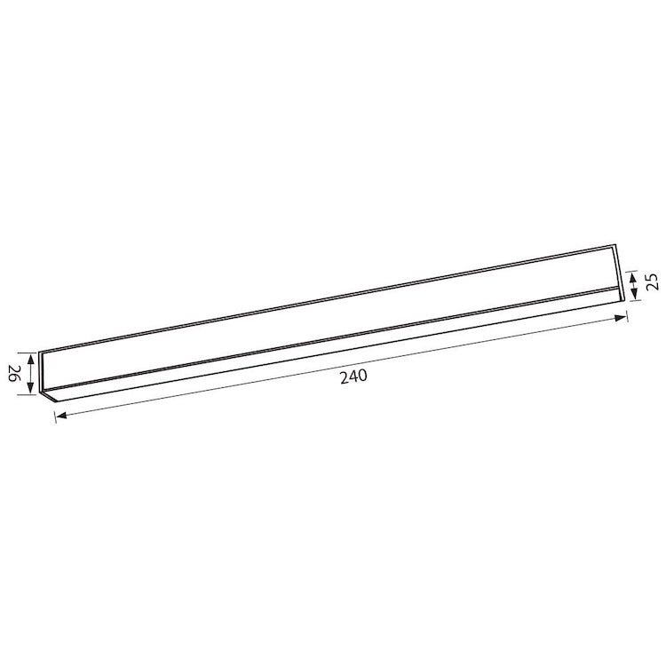 led linijska magnetna rasvjeta dužine 24cm dimenzije