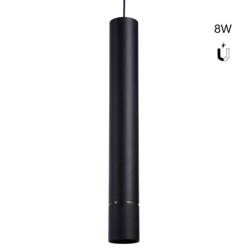 magnetna tračna visilica snage 8w crne boje sa crnim detaljom