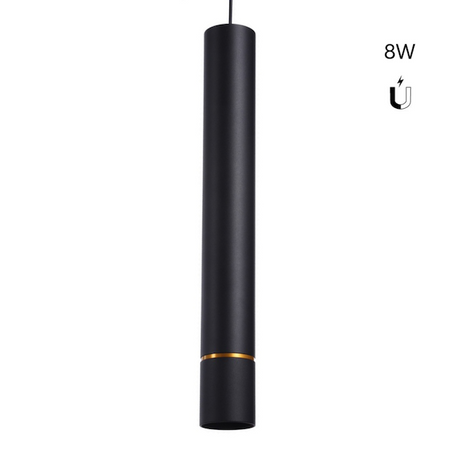 magnetna tračna visilica snage 8w crne boje sa zlatnim detaljom