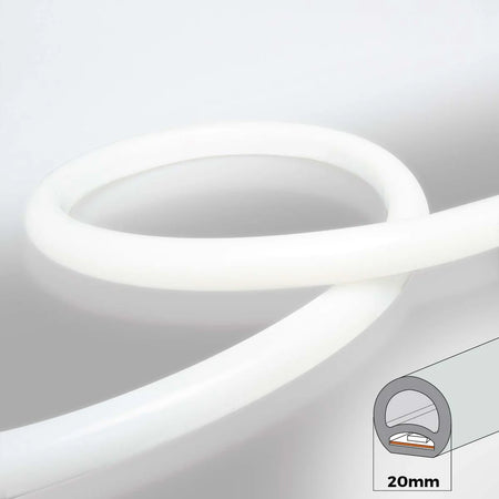 led neon flex rasvjeta prikaz kako svjetli 360 stupnjeva - debljine 20mm