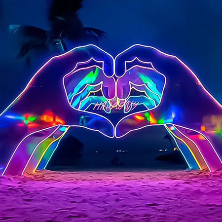 led neon flex rasvjeta - prikaz kako svjetli reklama