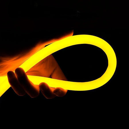 led neon flex rasvjeta - žute boje - prikaz kako svjetli