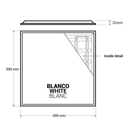 led panel 60x60 - dimenzije