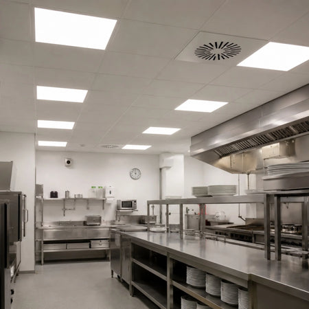 led panel 60x60 - prikaz kako svjetle u kuhinji
