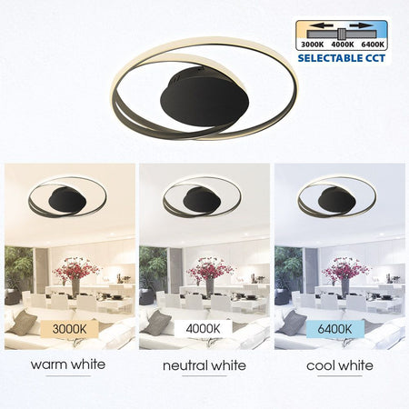 led plafonjera moderna dekorativna sa prikazom mogućnosti odabira boje svjetla 3cct