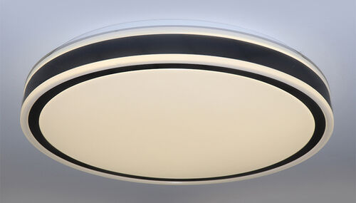 led plafonjera sa daljinskim i crnim rubom - prikaz kako svjetli u boji svjetla 4000K