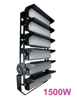 led reflektor 1500w crne boje za stadione
