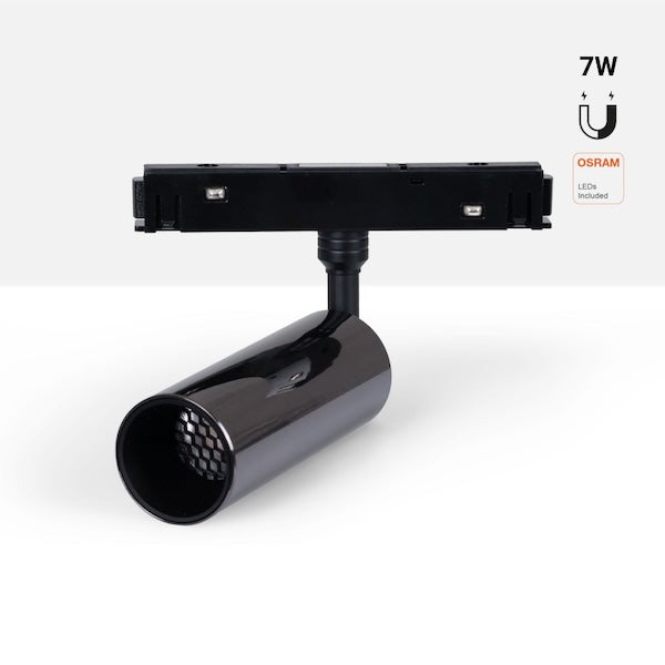 led reflektor za magnetnu rasvjetu, crna-chrome bojia - snage 7w i sa osram led