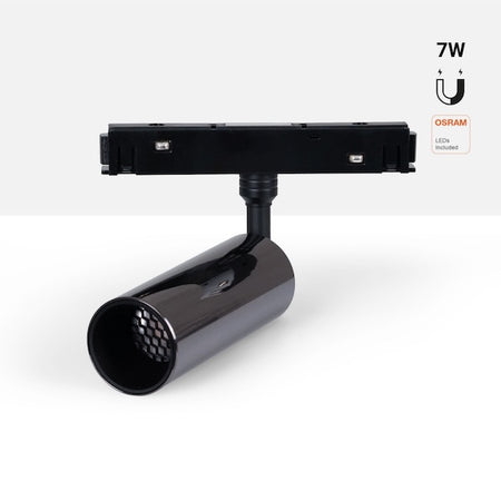 led reflektor za magnetnu rasvjetu, crna-chrome bojia - snage 7w i sa osram led