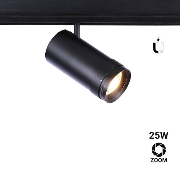 led spot crne boje sa zoom opcijom za magnetnu rasvjetu - 25w - zoom
