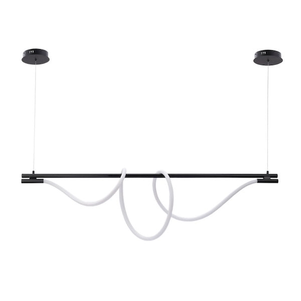 led viseća lampa sa neonskom cijevi u led izvedbi crne boje