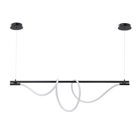 led viseća lampa sa neonskom cijevi u led izvedbi crne boje