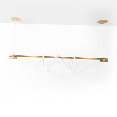 led viseća lampa sa neonskom cijevi u led izvedbi zlatne boje