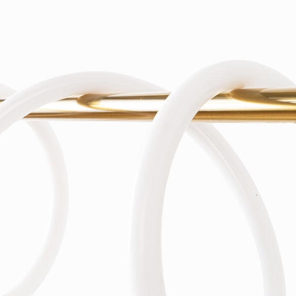 led viseća lampa sa neonskom cijevi u led izvedbi zlatne boje prikaz neonske cijevi iz bliza