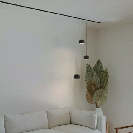 led visilica za magnetnu tračnu rasvjetu crne boje u stanu