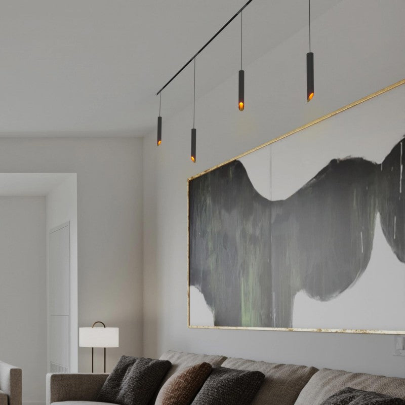 led visilica magnetna snage 7w crne boje u interijeru 