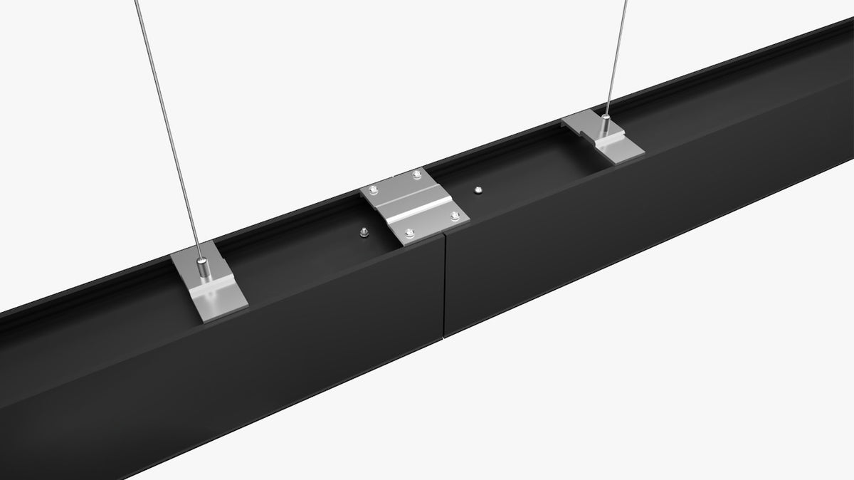 linijska rasvjeta crne boje spojena 2 komada