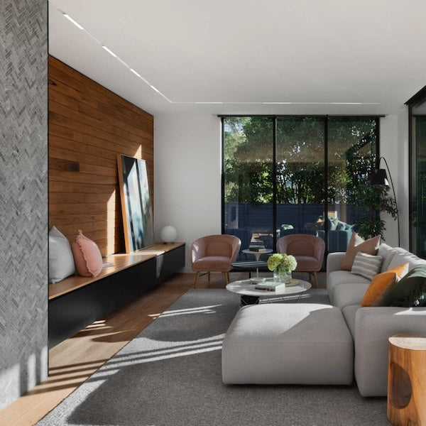 Magnetna linearna šinska rasvjeta snage 12w bijele boje u dnevnom boravku