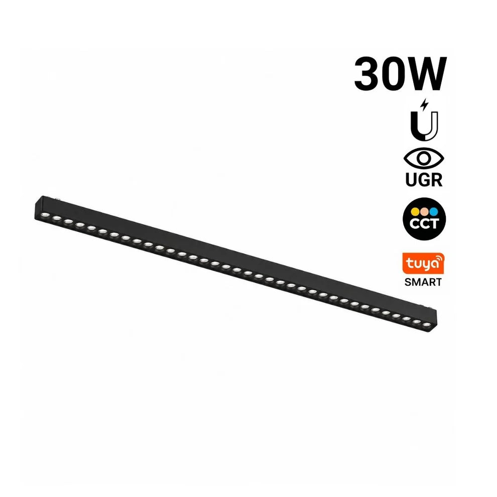 magnetna šinska rasvjeta crne boje linearna - 30w