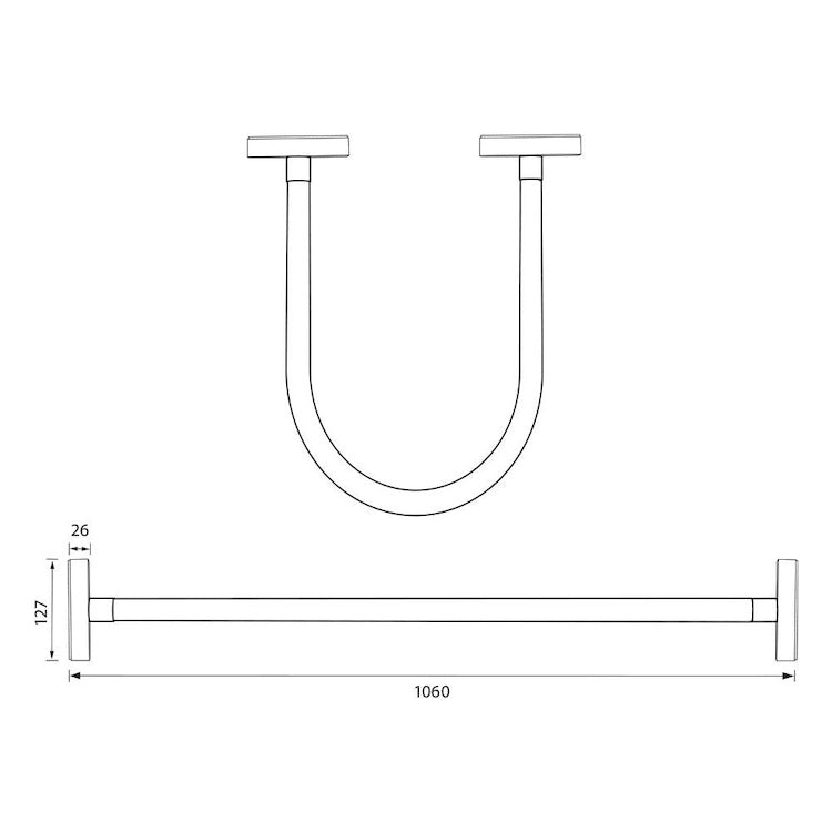 magnetna tračna rasvjeta za šinu u obliku cijevi dimenzije
