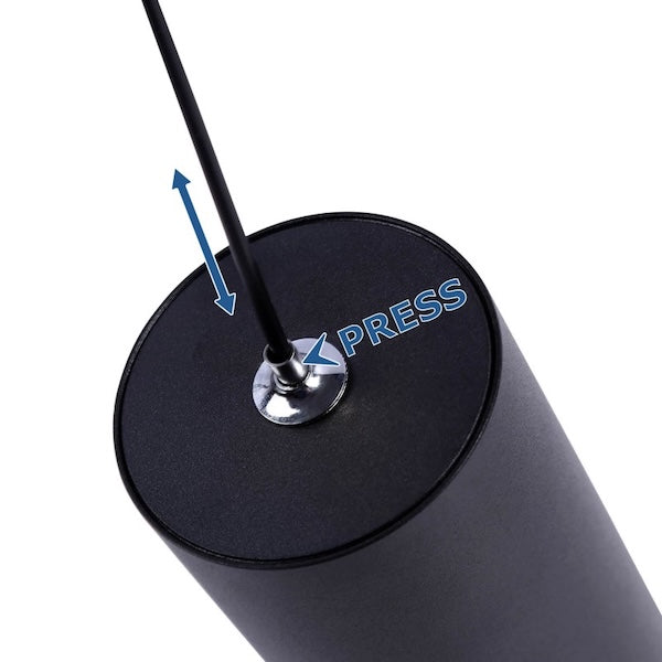 magnetna viseća lampa za šinu crne boje, snage 8w - mogućnost regulacije visine