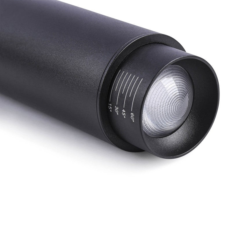 magnetna viseća lampa za šinu crne boje, snage 8w - prikaz stupnjeva