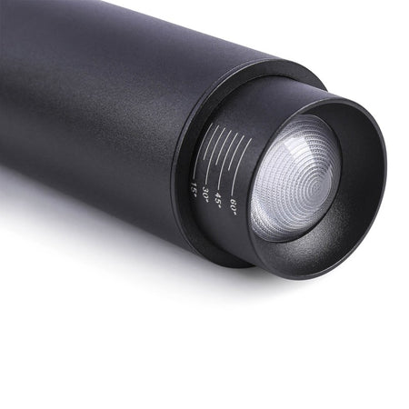 magnetna viseća lampa za šinu crne boje, snage 8w - prikaz stupnjeva