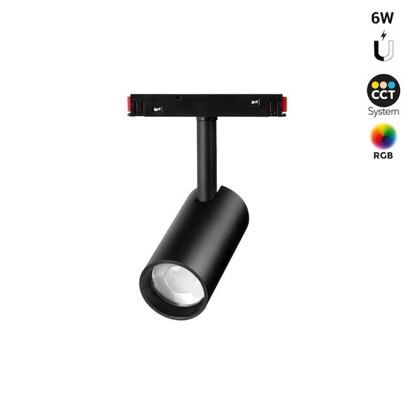 magnetni tračni reflektor rgb cct snage 6w crne boje