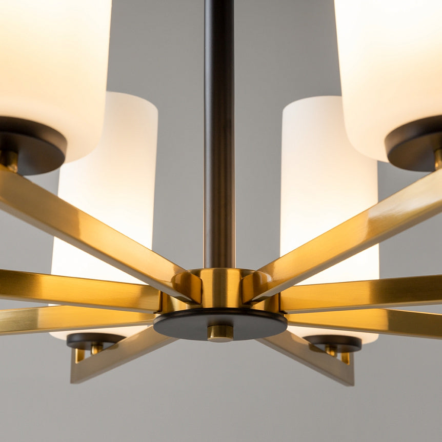 maytoni fortano visilica zlatne boje sa bijelim sjenilima - slikano iz bliza