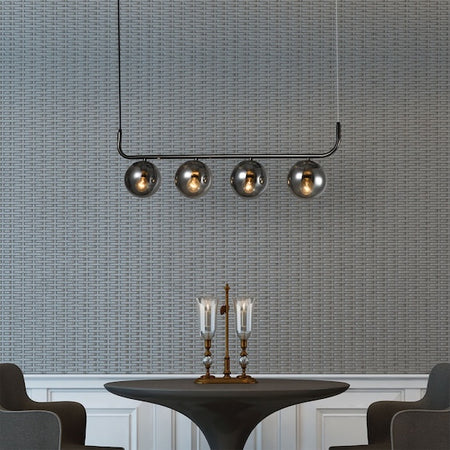 moderna viseća lampa sa zatamnjenim staklima - iznad stola