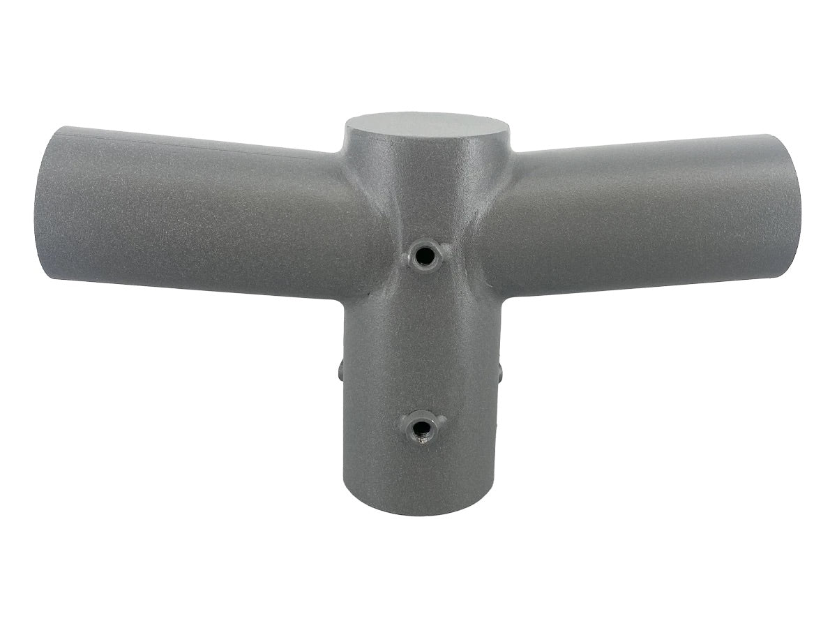 nosač za montažu 2 svjetiljke na rasvjetni stup - sive boje