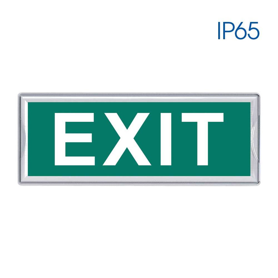 panik lampa sa zelenom naljepnicom na kojoj piše exit i zaštitom ip65