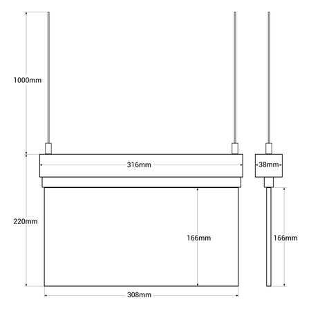 panik lampa viseća - dimenzije