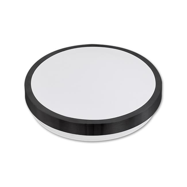 Plafonjera sa senzorom 2xE27 IP44 Ø330 – mikrovalni senzor s DIP podešavanjem - crna/siva