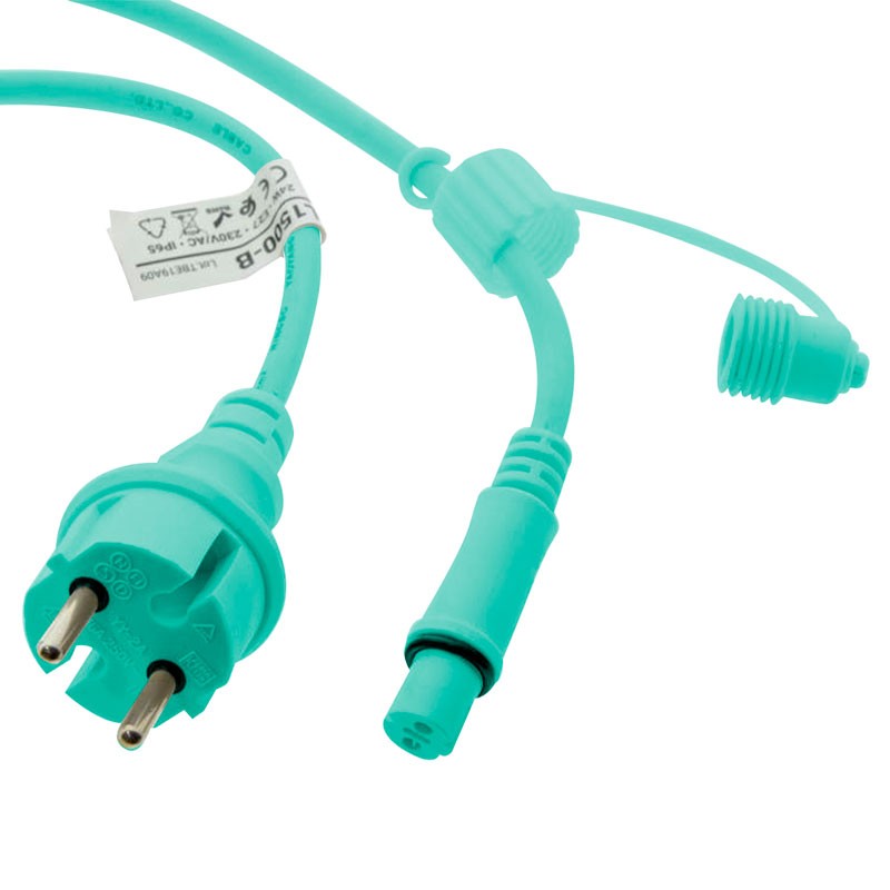 rasvjetni lanac dužine 10 metara - prikaz konektora za spajanje u niz