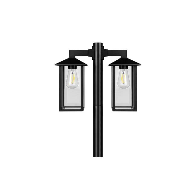 vrtna lampa rasvjetni stup visine 220 cm sa 2 grla e27 - slika iz bliza