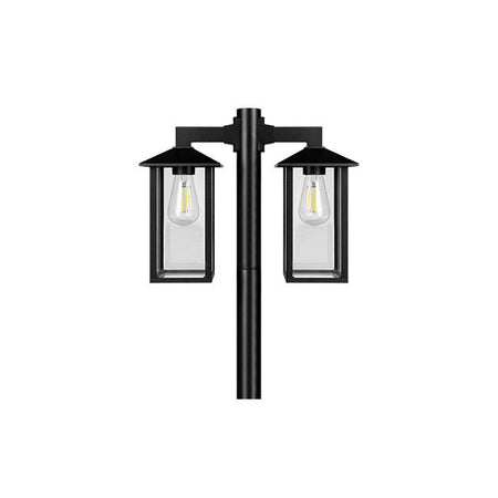 vrtna lampa rasvjetni stup visine 220 cm sa 2 grla e27 - slika iz bliza