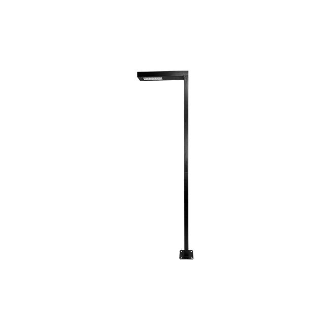 led rasvjetni stup 50w crni - zaštita ip65 - nagib lampe 90 stupnjeva