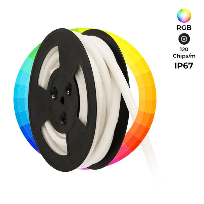 rgb led neon flex rasvjeta ip67 zaštite kolut 10 metara